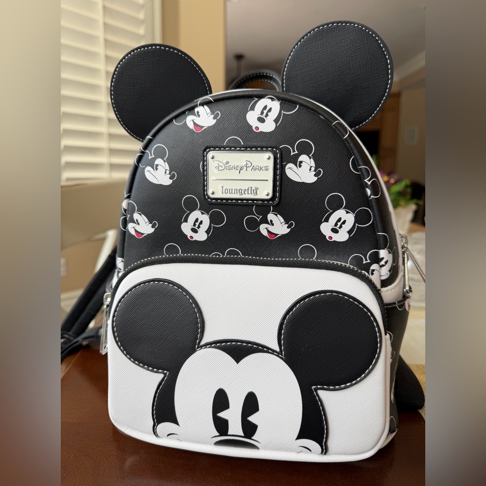 Loungefly Black & White Mickey Mouse Mini Backpack